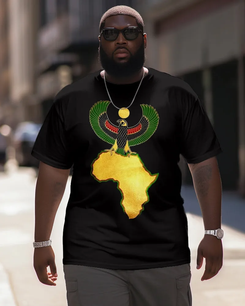 Black Printed Large Casual Men's Short Sleeved T-Shirt sold by Biggmans