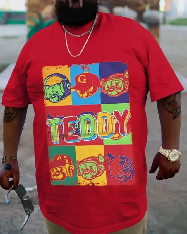 Plus Size Red Teddy T-Shirt sold by Biggmans