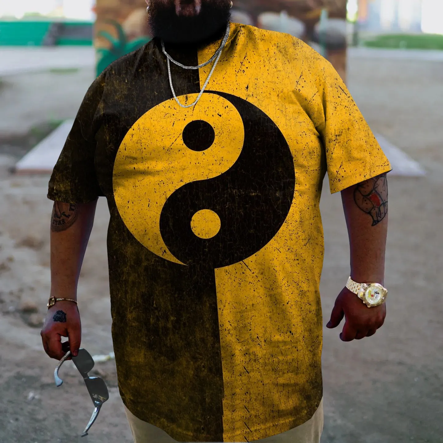 Men's Plus Size Colorblock Degory Planet T-Shirt sold by Biggmans