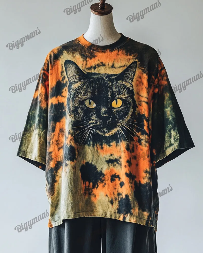 Blaze Cat Print Women's Big and Tall Short Sleeve T-Shirt sold by Biggmans