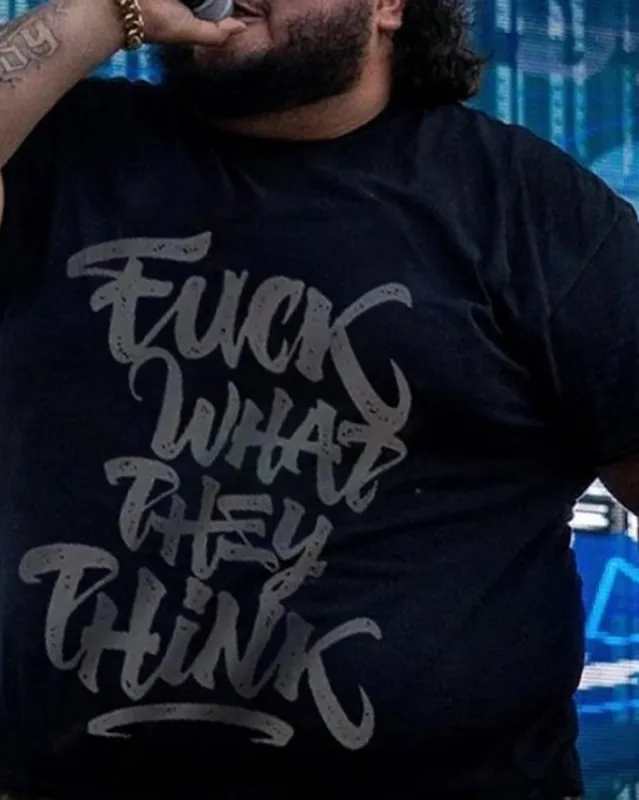 FUCK WHAT THEY THINK PRINTED T-shirt sold by Biggmans