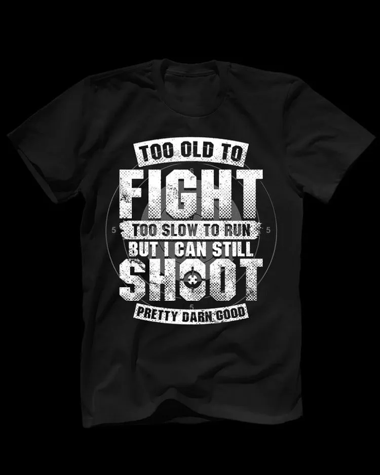 Men's Big and Tall T-shirt Black Too Old To Fight sold by Biggmans