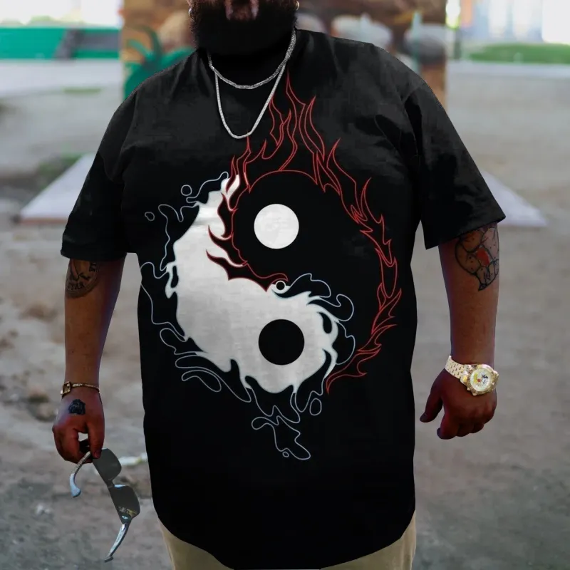 Men's Plus Size Black Degory Planet T-Shirt sold by Biggmans