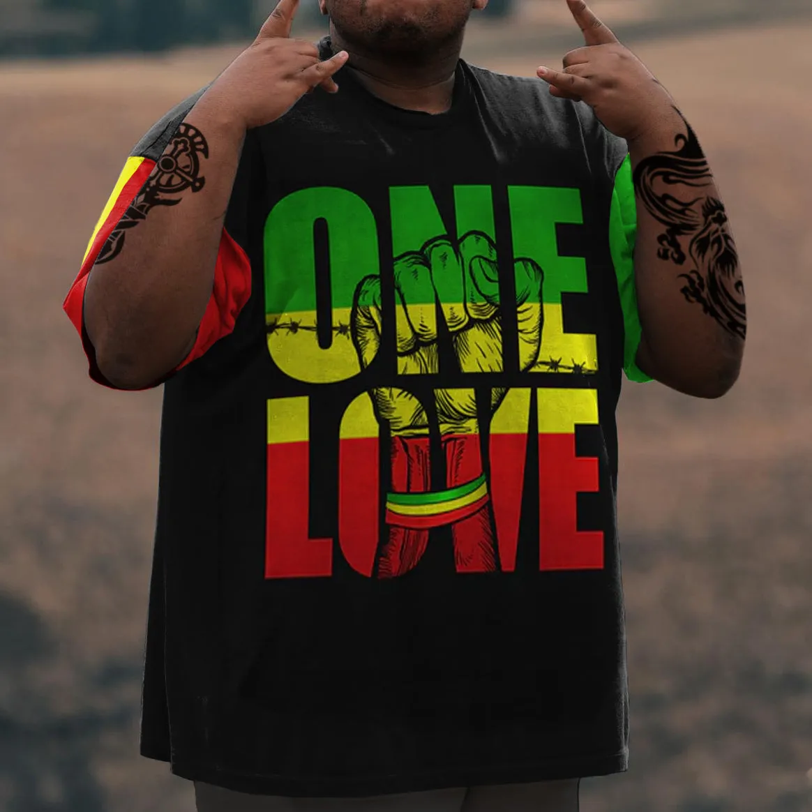 Men's Plus Size Power T-Shirt sold by Biggmans product image thumbnail 3