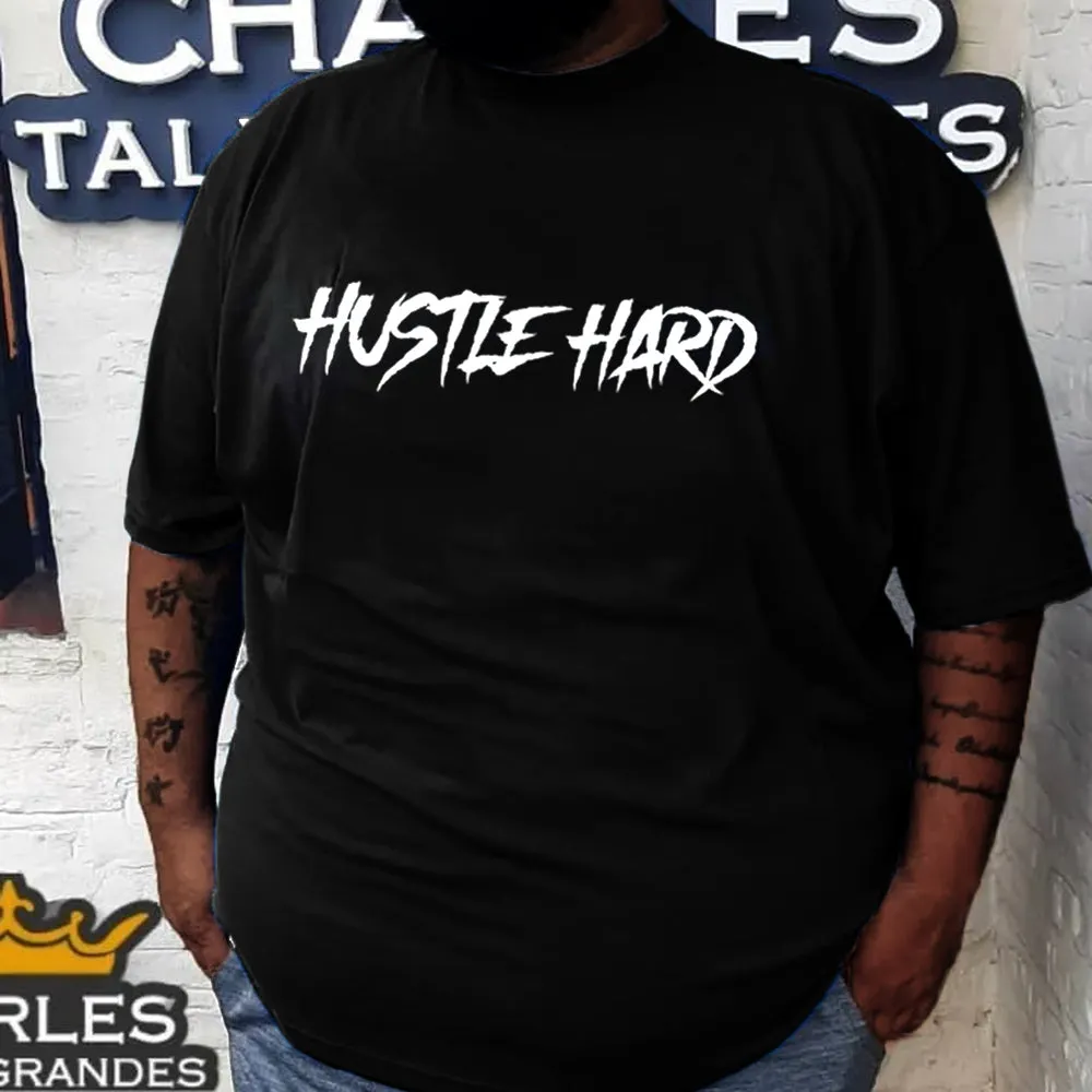 Men‘s Hustle Hard Printed T-shirt sold by Biggmans product image thumbnail 2