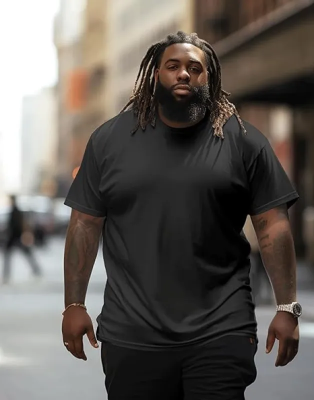 Men's Big and Tall Shirts Crew Neck Short Sleeve Plain Plus Size Large Tee T-Shirt Top sold by Biggmans