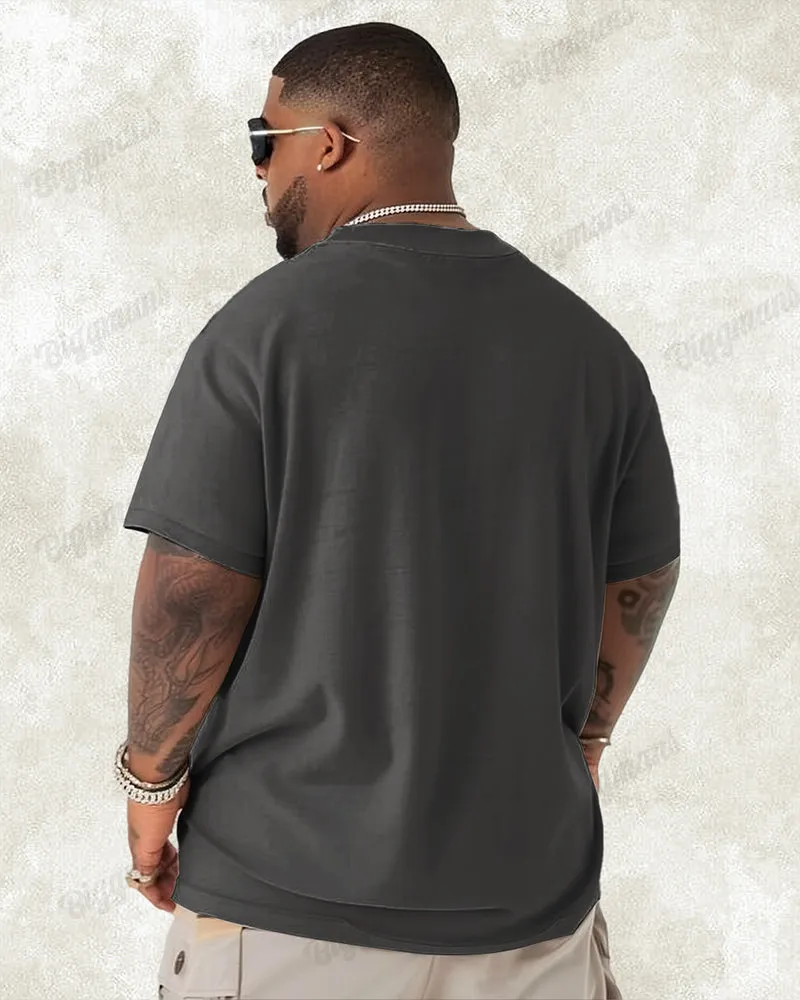 100% Cotton-Women's Pattern Men's Loose Plus Size Short-sleeved T-shirt sold by Biggmans product image thumbnail 2