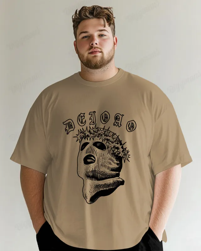100% Cotton-Thorns Hat Men's Loose Plus Size Short Sleeve T-Shirt sold by Biggmans