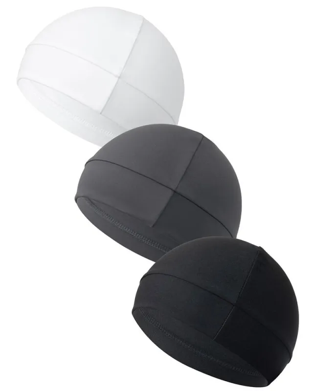 Unisex Plain Color Casual Multifunctional Skull Caps, Gifts for Girlfriend, Black Summer Sportive Beanie Fitted Hat Modern Cap for Men & Women, Stretchy Helmet Liner Hat, Biking Accessory for Back To School, Vacation Accessories, Winter sold by Biggmans