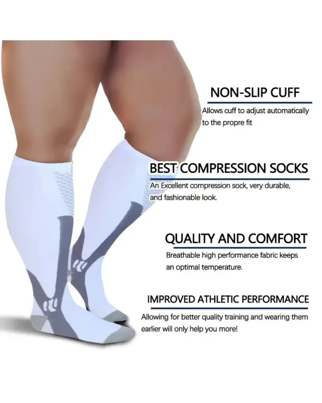 S-7XL Running Fitness Compression Socks, For Obese Men And Women Sports Socks sold by Biggmans