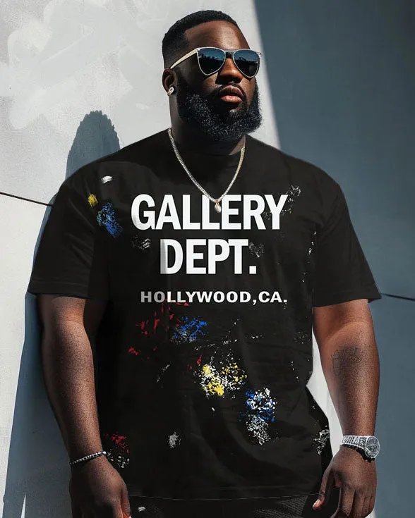 Men's Plus Size Gallery Dept Print T-Shirt Shorts Set sold by Biggmans product image thumbnail 2