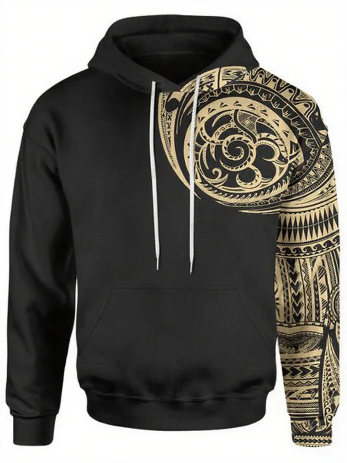 Men's Big and Tall Gold Polynesian Unisex Hoodie Set sold by Biggmans product image thumbnail 2