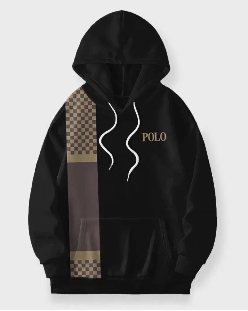 Big Men's Daily Casual Simple Plaid Patchwork Printed Hoodie Set sold by Biggmans product image thumbnail 3