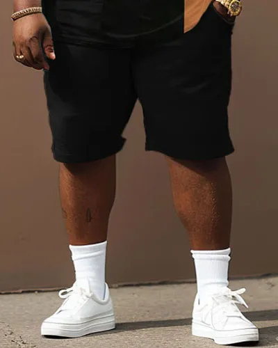 Street Casual Color Block Print Letter Big Men's Set sold by Biggmans product image thumbnail 4