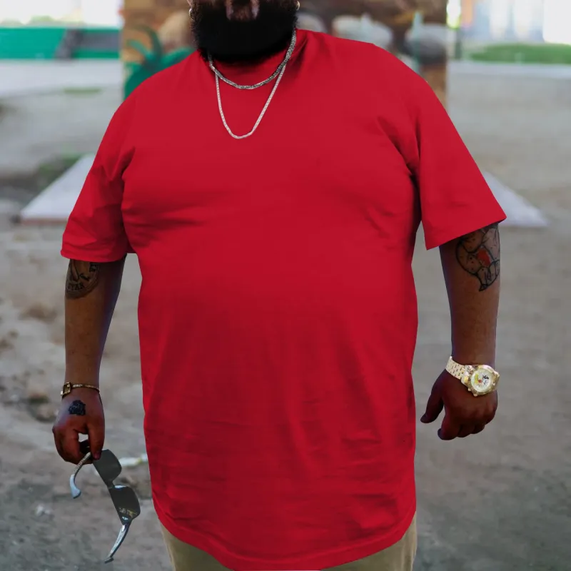 Big and Tall Men's Solid Color Crew Neck Short Sleeve T-Shirt sold by Biggmans
