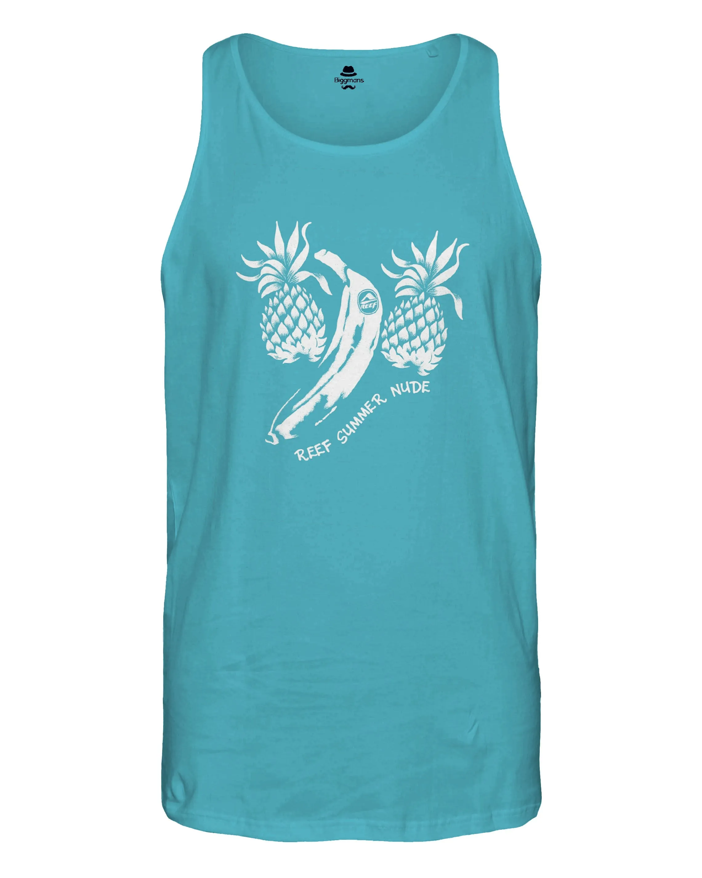 Men's Big Summer Pineapple Print Blue Tank Shorts Suit sold by Biggmans product image thumbnail 2