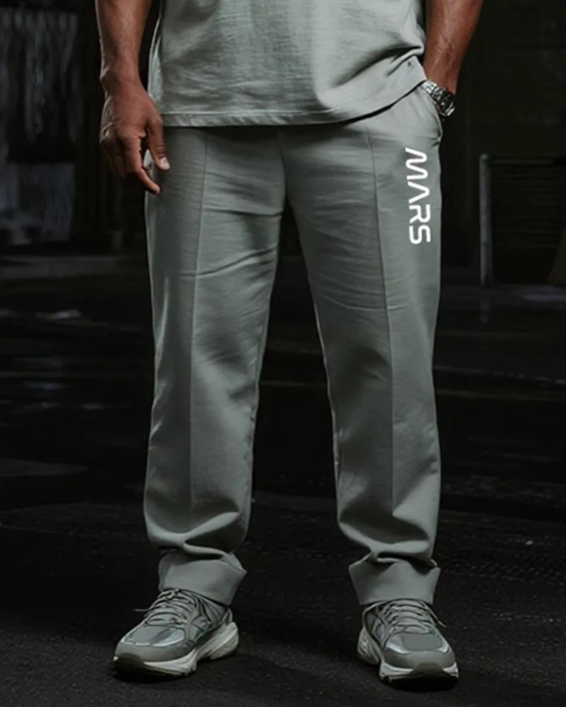 Big & Tall Men's Grey Mars Alphabet Print T-Shirt Trousers Suit sold by Biggmans product image thumbnail 3