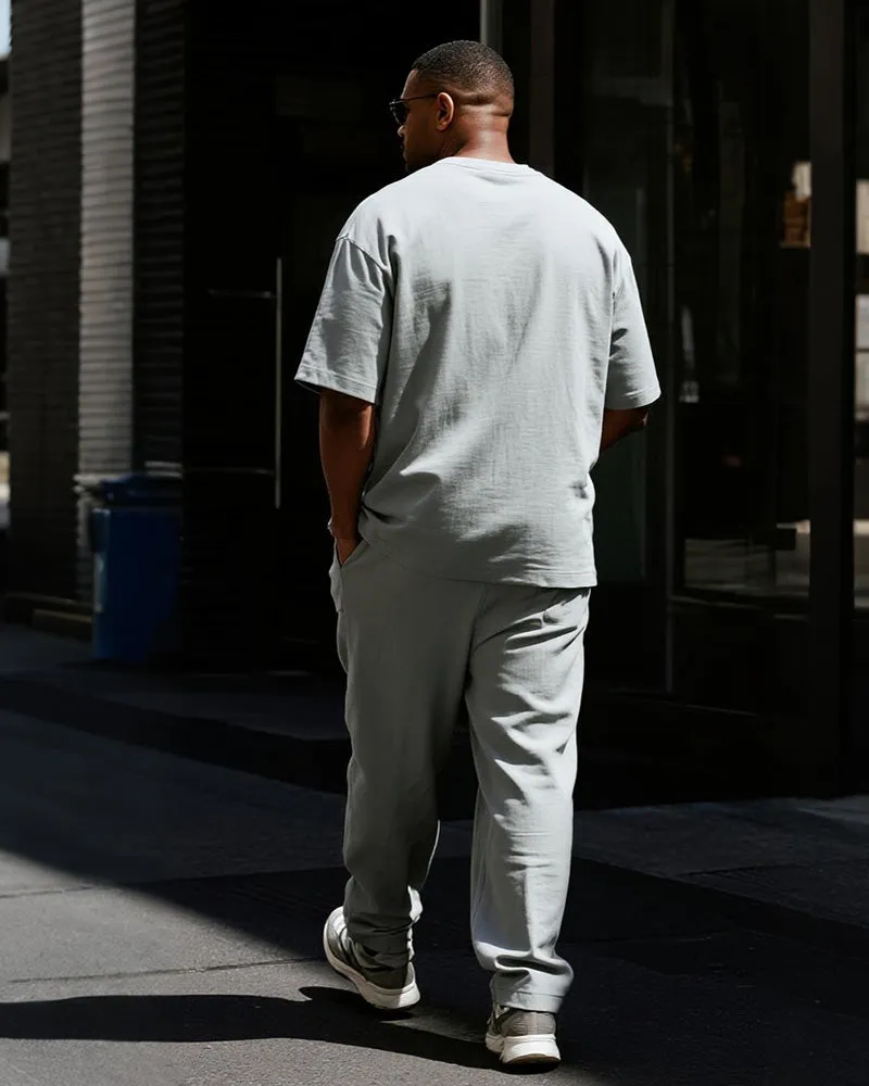 Big & Tall Men's Grey Mars Alphabet Print T-Shirt Trousers Suit sold by Biggmans product image thumbnail 4