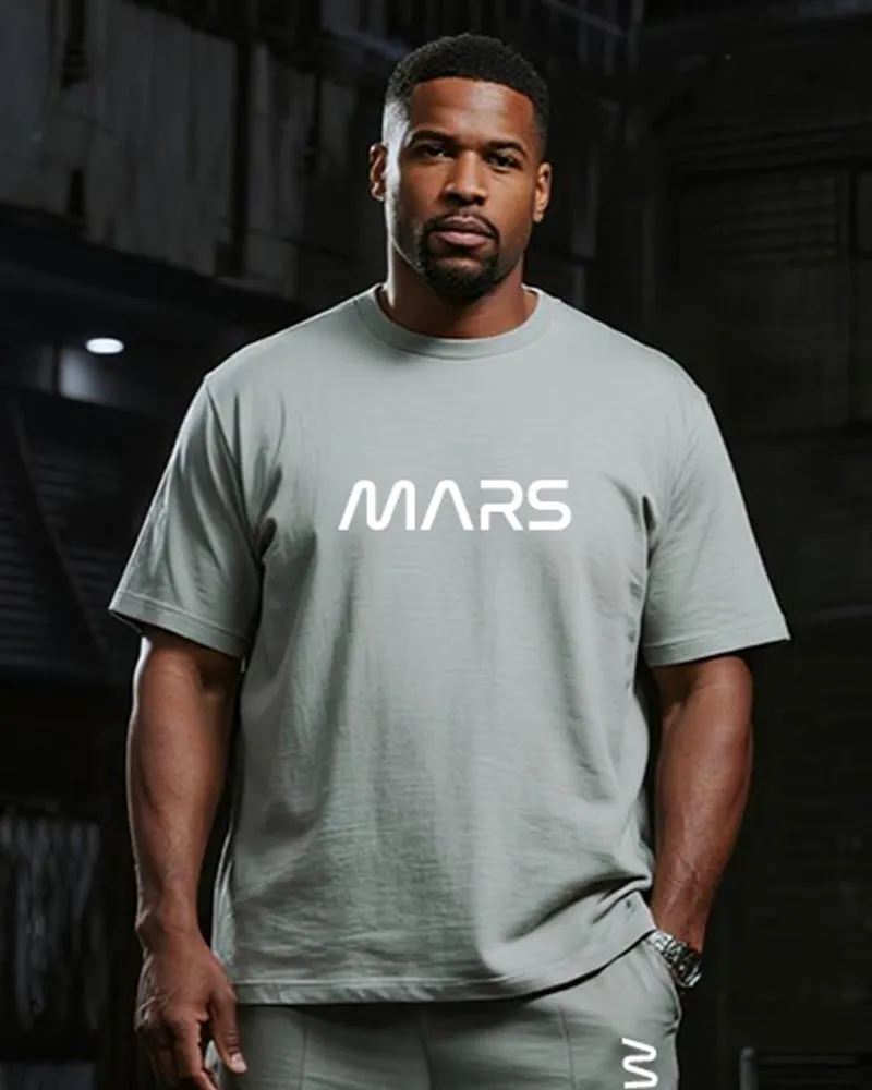 Big & Tall Men's Grey Mars Alphabet Print T-Shirt Trousers Suit sold by Biggmans product image thumbnail 2