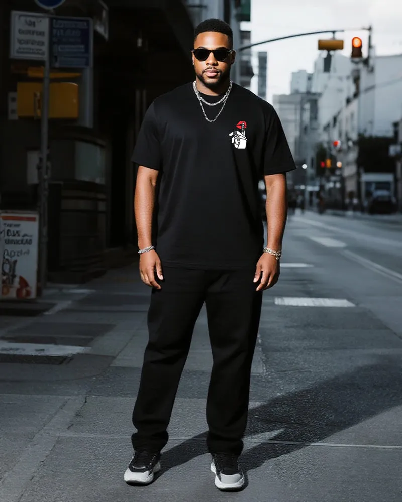 Big & Tall Men's Doodle Shut The F * Ck Up Alphabet Print T-Shirt Trousers Suit sold by Biggmans product image thumbnail 2