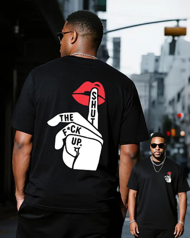 Big & Tall Men's Doodle Shut The F * Ck Up Alphabet Print T-Shirt Trousers Suit sold by Biggmans product image thumbnail 3