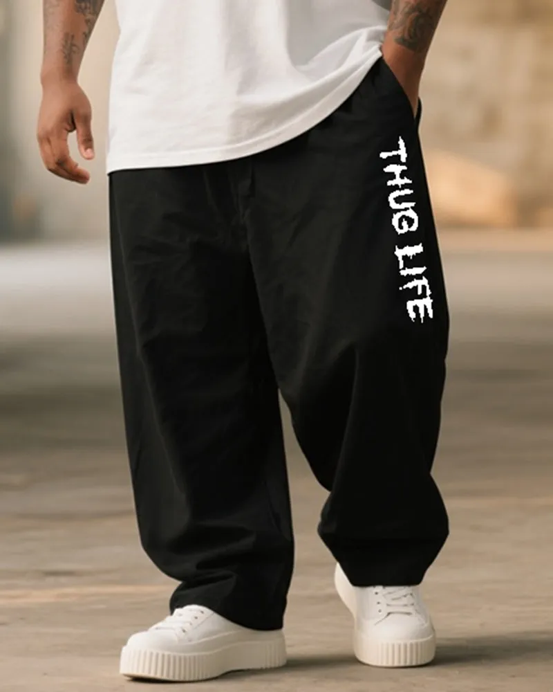 Big & Tall Men's THUG LIFE Skull Graffiti Print T-Shirt Trousers Suit sold by Biggmans product image thumbnail 3