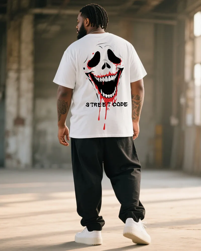 Big & Tall Men's THUG LIFE Skull Graffiti Print T-Shirt Trousers Suit sold by Biggmans product image thumbnail 4