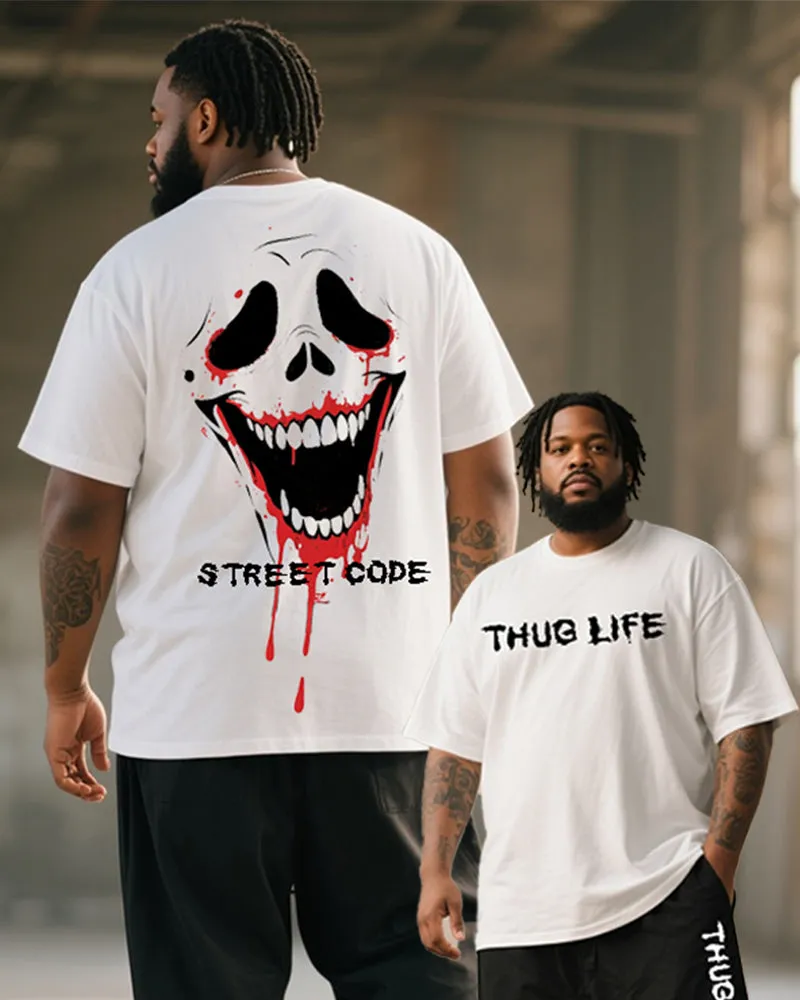 Big & Tall Men's THUG LIFE Skull Graffiti Print T-Shirt Trousers Suit sold by Biggmans product image thumbnail 2