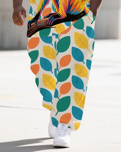 Big Men's Animal World Cool Monkey Printed Casual Summer Short Sleeve T-shirt Pants Set sold by Biggmans product image thumbnail 3