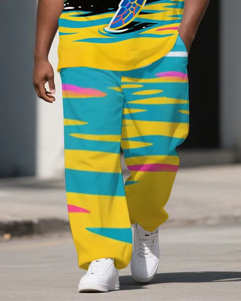 Big Guy's Animal World Sea Turtles Cartoon Printed Laid Back Short Sleeve T-shirt Pants Set sold by Biggmans product image thumbnail 3