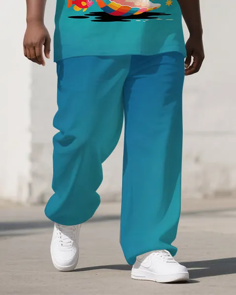 Big Guy's Animal Theme Cartoon Shell Printed Casual Short Sleeve T-shirt Pants Set sold by Biggmans product image thumbnail 3