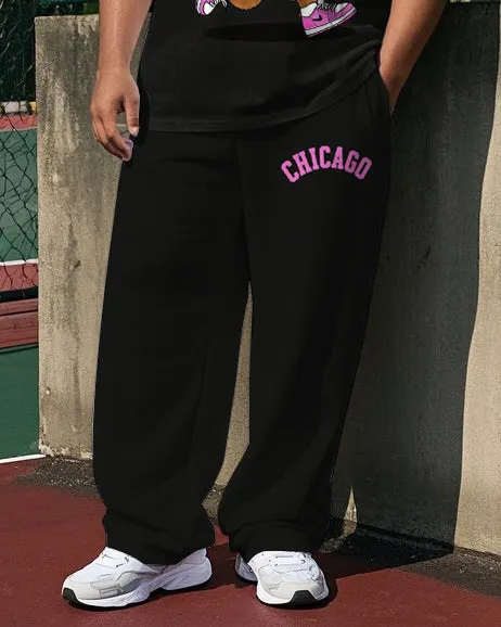 Big Men's Casual Cartoon Basketball Bear Athlete CHICAGO Printed Short Sleeve T-shirt Pants Set sold by Biggmans product image thumbnail 3