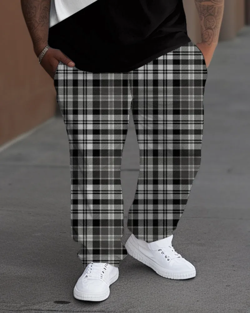 Men's Big & Tall Classic Plaid Print T-Shirt Pants Set sold by Biggmans product image thumbnail 3