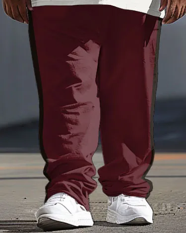 Men's Big & Tall Simple Colorblock Printed T-shirt Pants Set sold by Biggmans product image thumbnail 3