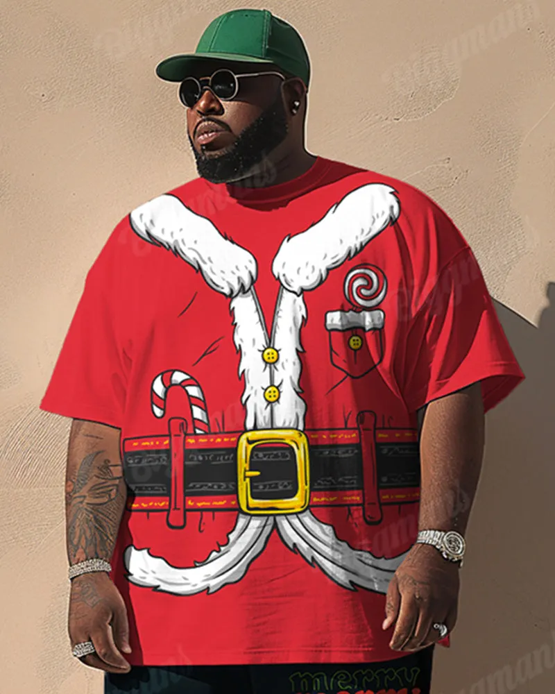 Men's Big and Tall Christmas Santa Claus Cosplay T-Shirt Trousers Set sold by Biggmans product image thumbnail 2