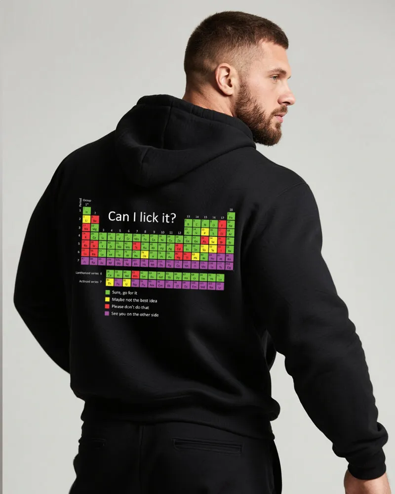 Big & Tall Men's Periodic Table-Print Hoodie sold by Biggmans