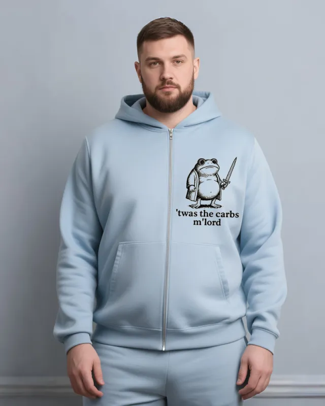 Big & Tall Men's Frog Alphabet Print Zipper Hoodie sold by Biggmans