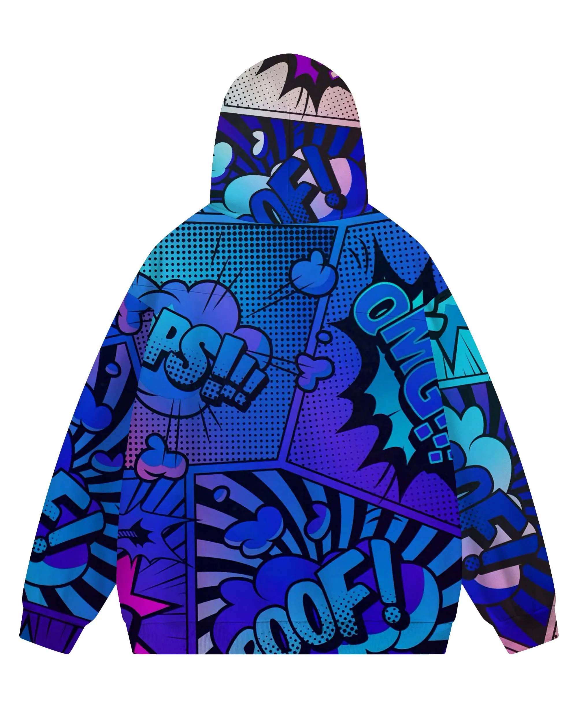 Big Guys Casual Street Anime Graffiti Zip Hoodie sold by Biggmans product image thumbnail 4