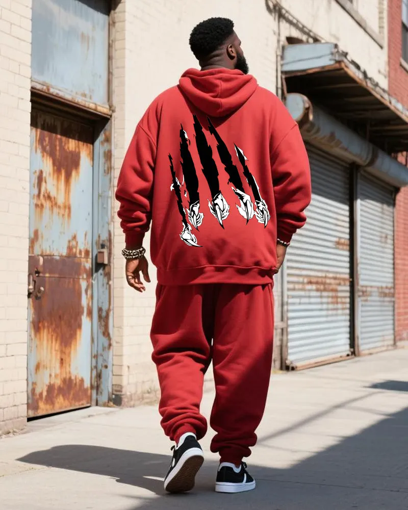 Big & Tall Men's Red Graffiti-Print Hoodie Set sold by Biggmans product image thumbnail 5