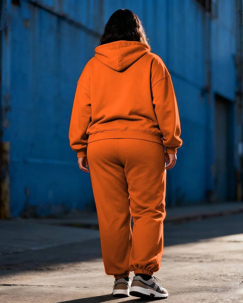 Women's Plus Size Halloween Pumpkin Graffiti Print Cardigan Hoodie Set sold by Biggmans product image thumbnail 4