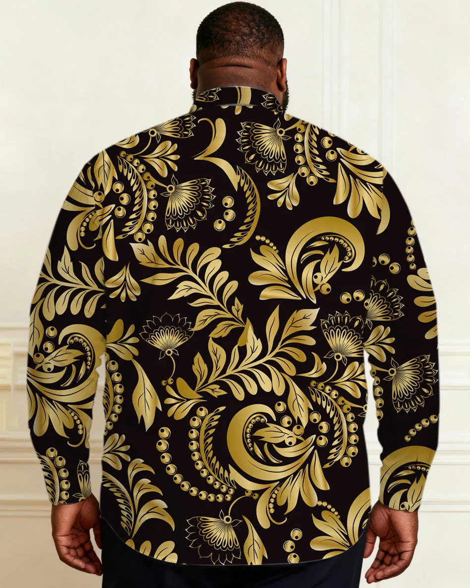 Men's Plus Size Baroque Style Business Casual Shirt sold by Biggmans product image thumbnail 2