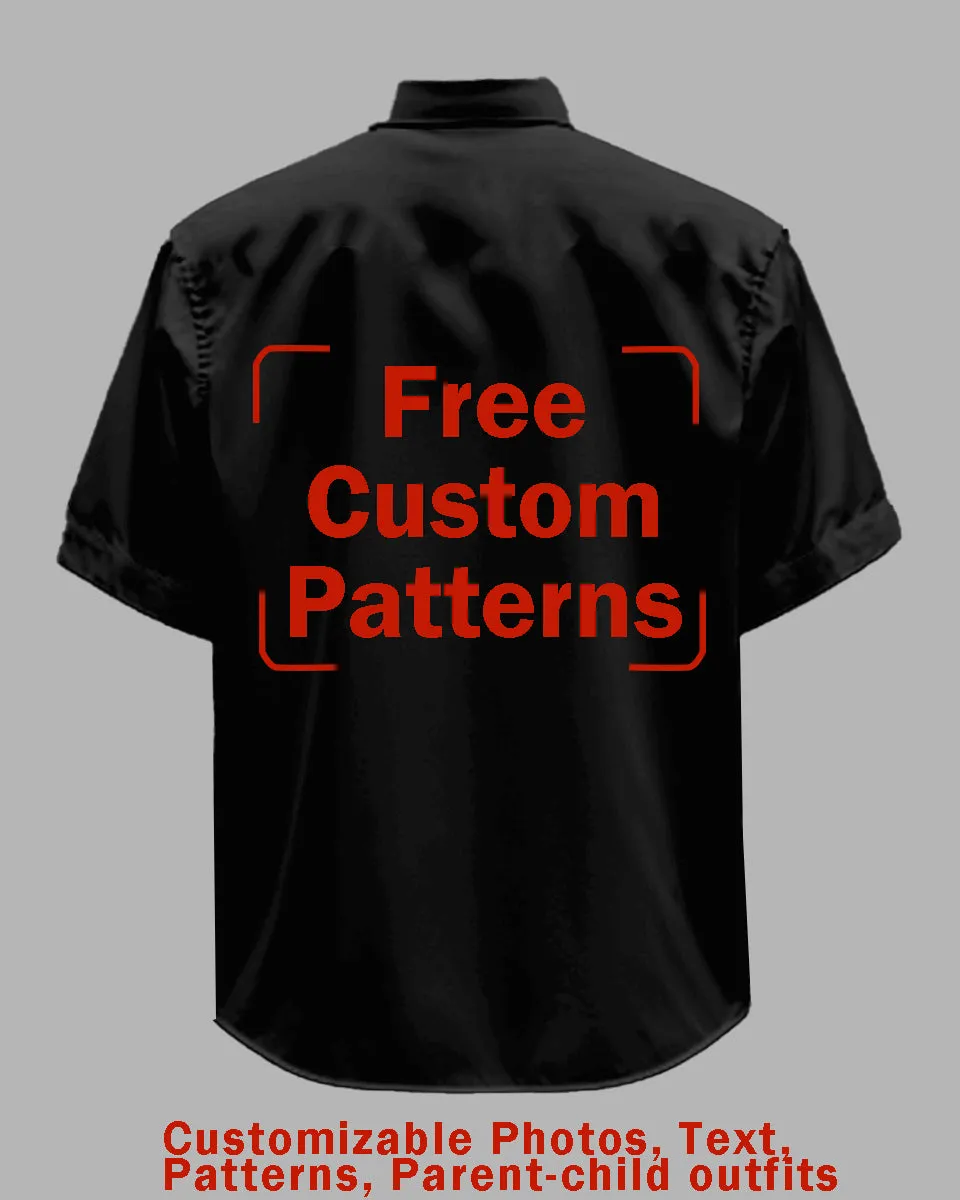 Customized Plus Size Short-sleeved Shirt (You Can Upload Pictures, Text, Logo, Etc. To Customize Your Interesting Short-sleeved Shirt ) sold by Biggmans product image thumbnail 3