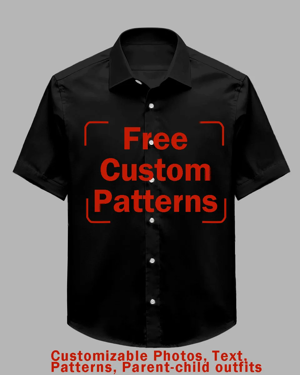 Customized Plus Size Short-sleeved Shirt (You Can Upload Pictures, Text, Logo, Etc. To Customize Your Interesting Short-sleeved Shirt ) sold by Biggmans product image thumbnail 2