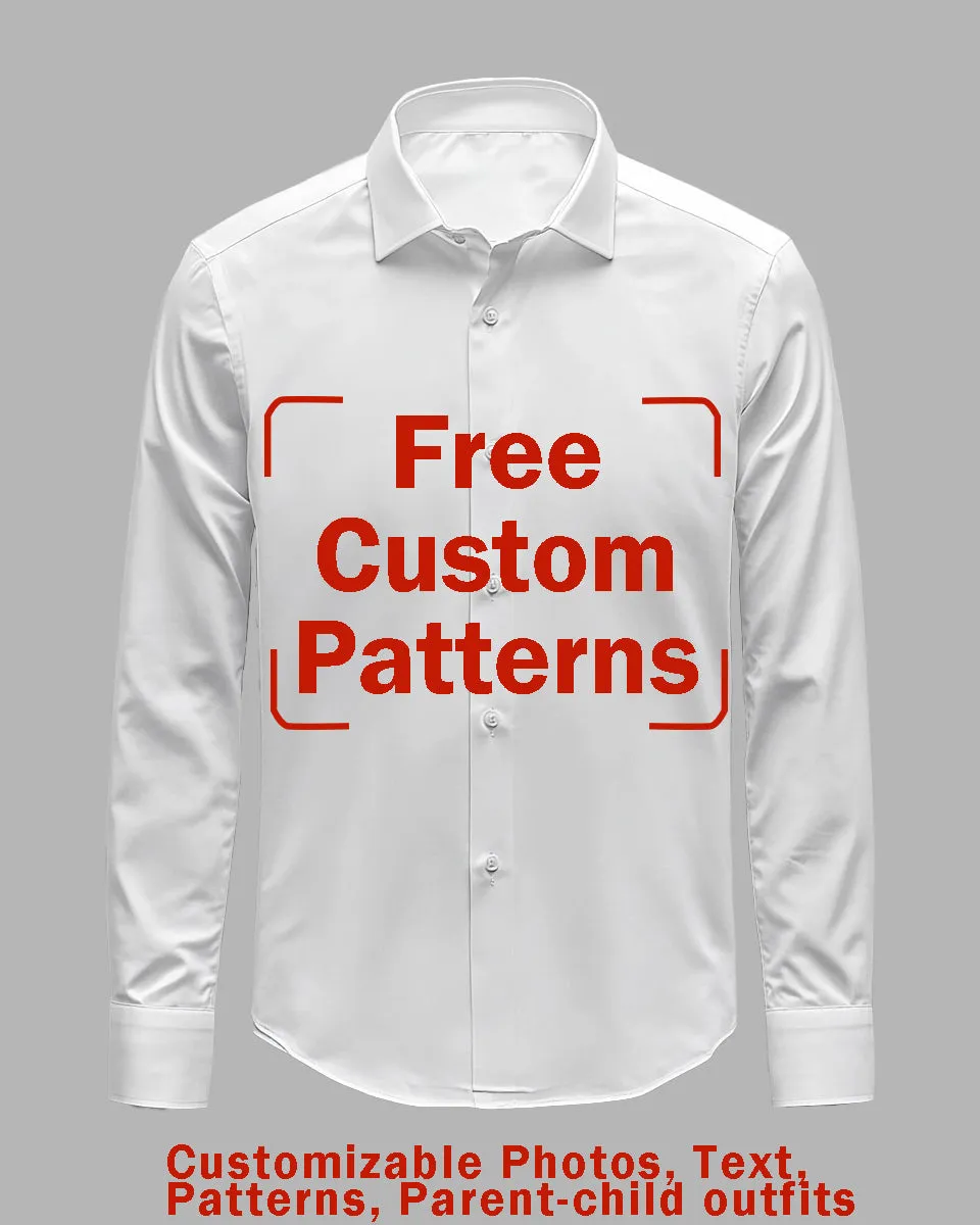 Customized Plus Size Long-sleeved Shirt (You Can Upload Pictures, Text, Logo, Etc. To Customize Your Interesting Long-sleeved Shirt) sold by Biggmans product image thumbnail 2