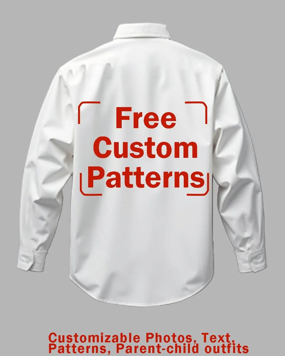 Customized Plus Size Long-sleeved Shirt (You Can Upload Pictures, Text, Logo, Etc. To Customize Your Interesting Long-sleeved Shirt) sold by Biggmans product image thumbnail 3