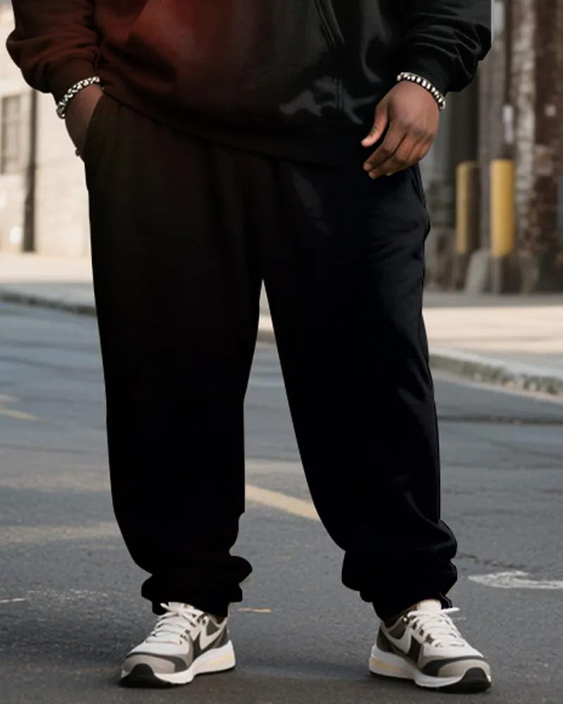 Big & Tall Men's Gradient King Alphabet Print Hoodie Set sold by Biggmans product image thumbnail 3