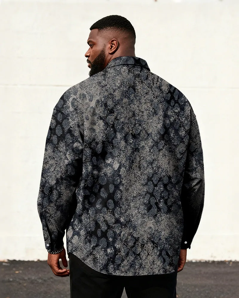 Big & Tall Men's Vintage Snake Print Long Sleeve Shirt sold by Biggmans product image thumbnail 2