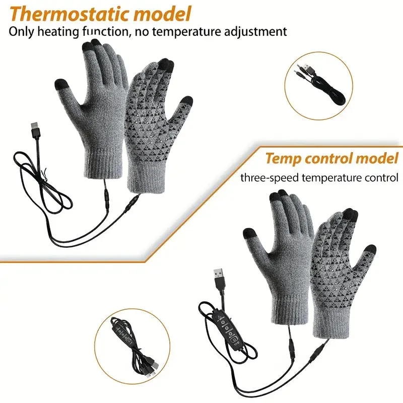 Winter Men's Fleece-lined Thickened Outdoor Riding Knitted Gloves Cold-proof Non-slip Touch Screen Gloves sold by Biggmans product image thumbnail 3