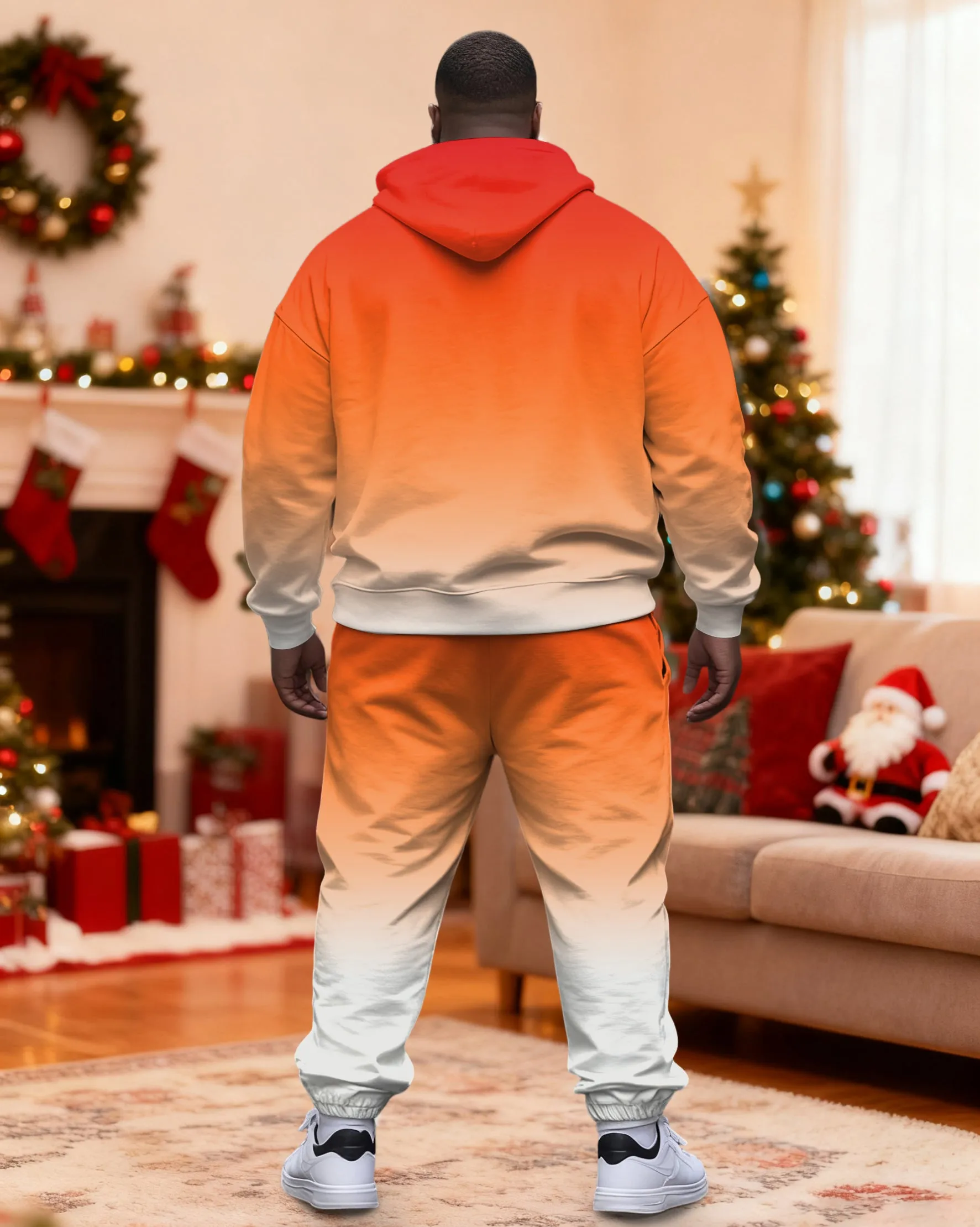 Big & Tall Men's Christmas Funny Cookie Man Hoodie Set sold by Biggmans product image thumbnail 2