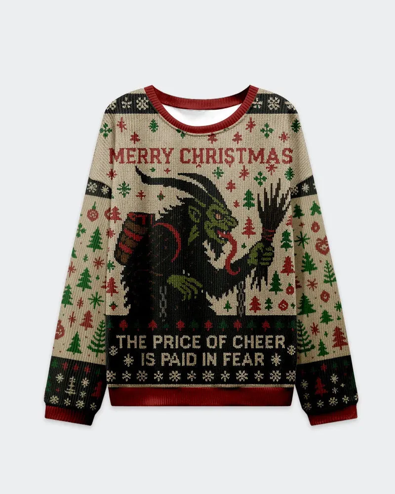 Big & Tall Men's Christmas Cthulhu Style Printed Crewneck Ugly Sweater sold by Biggmans product image thumbnail 2